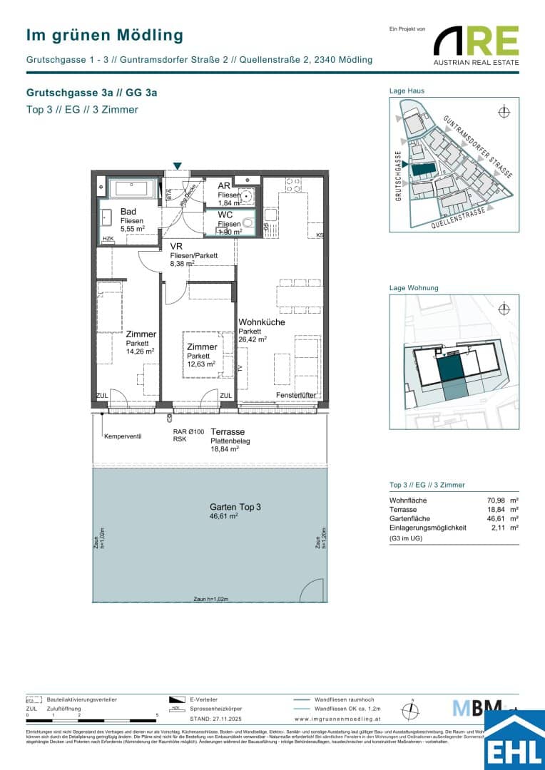 Apartment in Green Mödling newly built with garden