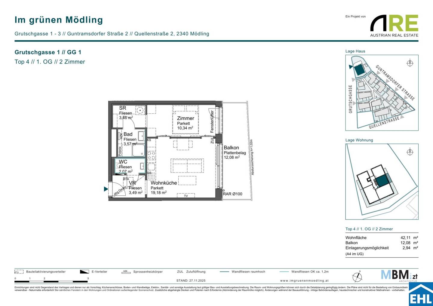 Wohnung Im Grünen Mödling Erstbezug Balkon