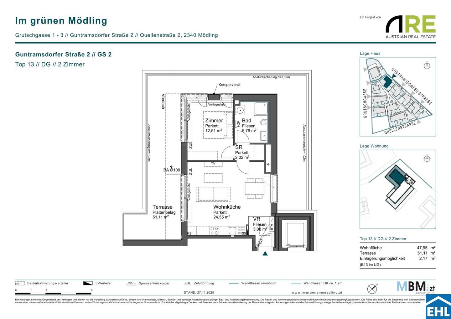 Apartment newly built with west facing terrace and barrier free