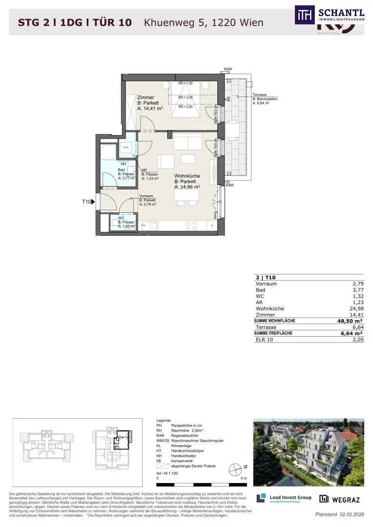 Newly built apartment with terrace near Mühlwasser