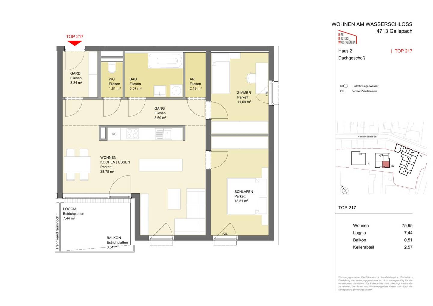 Dachgeschosswohnung mit Aufzug und Tiefgarage
