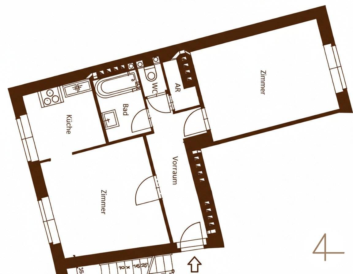 Wohnung teilsaniert Westlage nahe Kongresspark