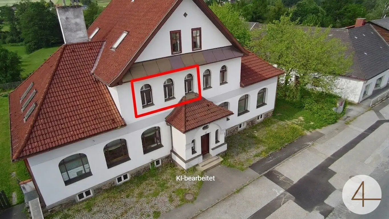 Old building apartment with view near station