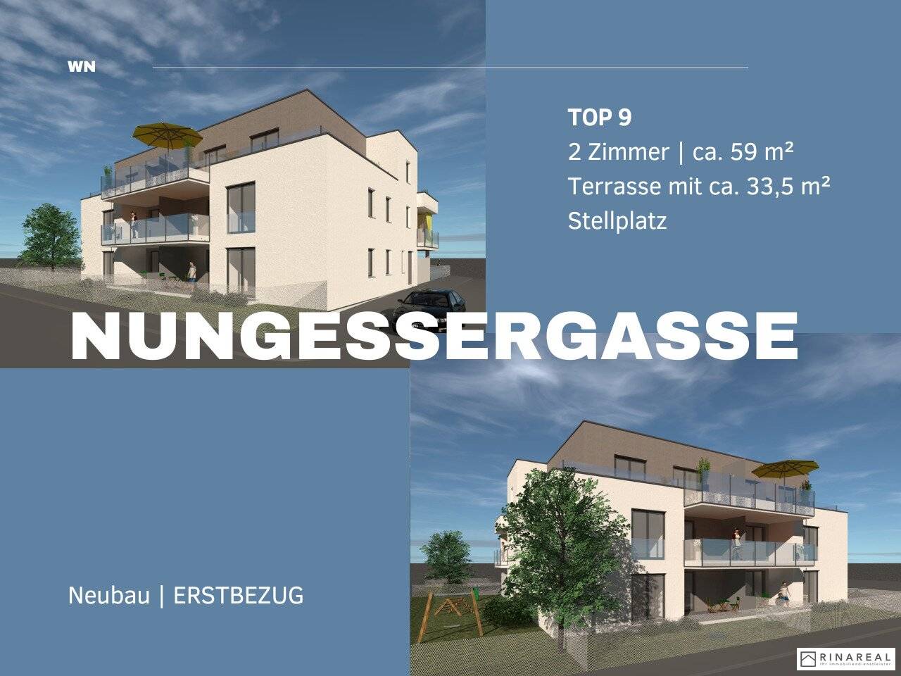 Apartment with terrace in new build with parking space