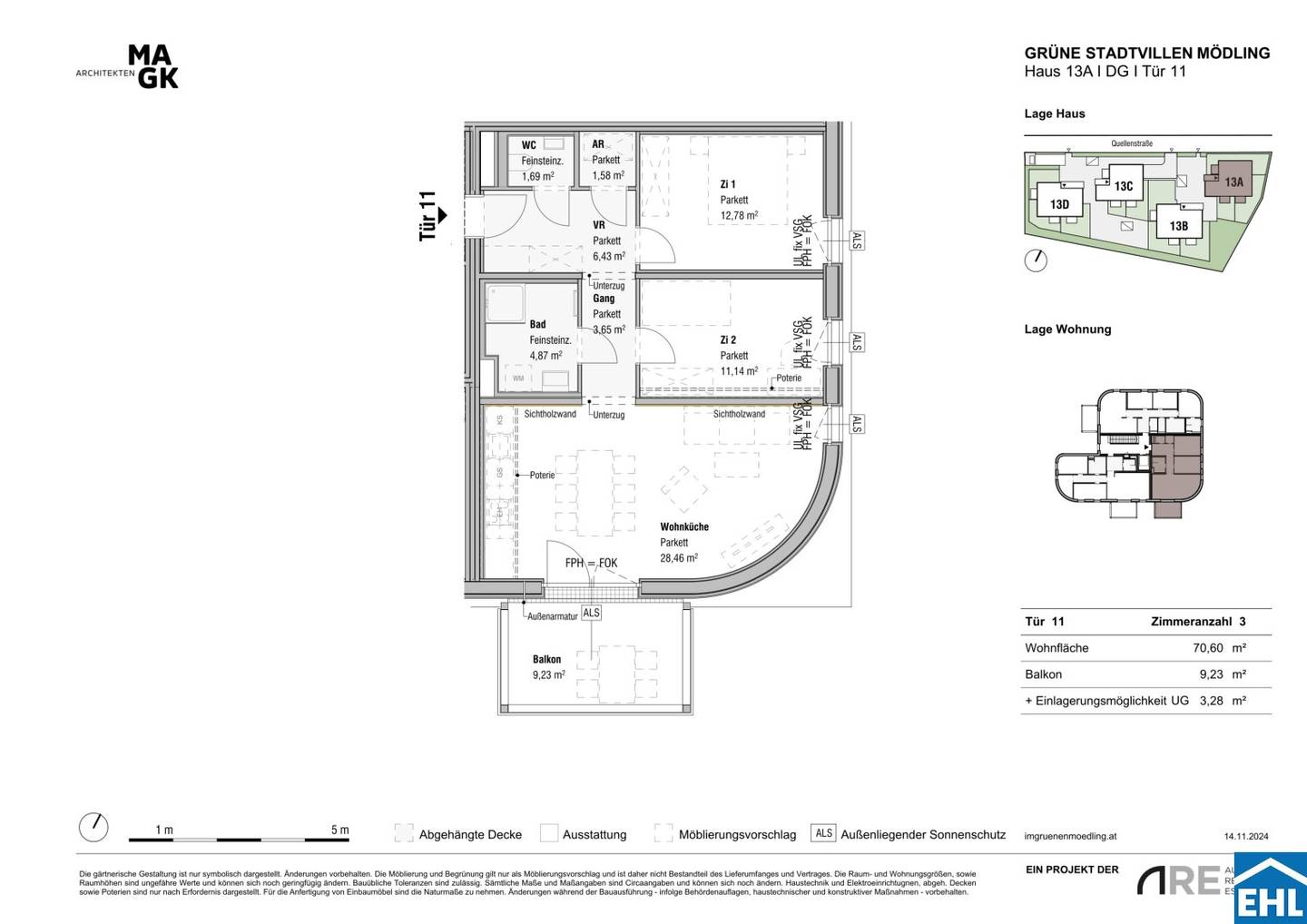 Newly built apartment with private outdoor space