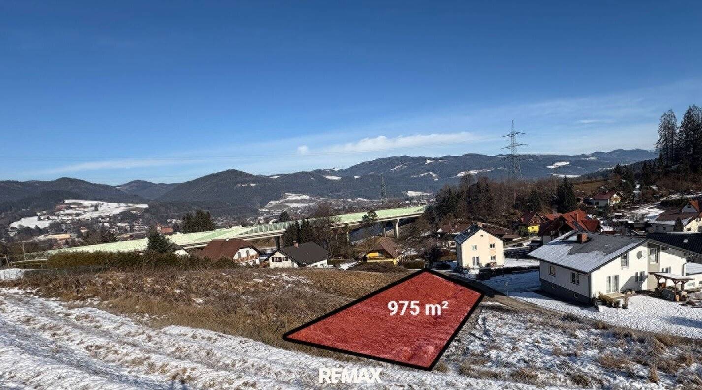 Sunny hillside location with potential, building plot in Krieglach now at a top price