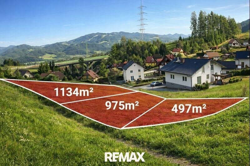 Sunny hillside location with potential, building plot in Krieglach now at a top price