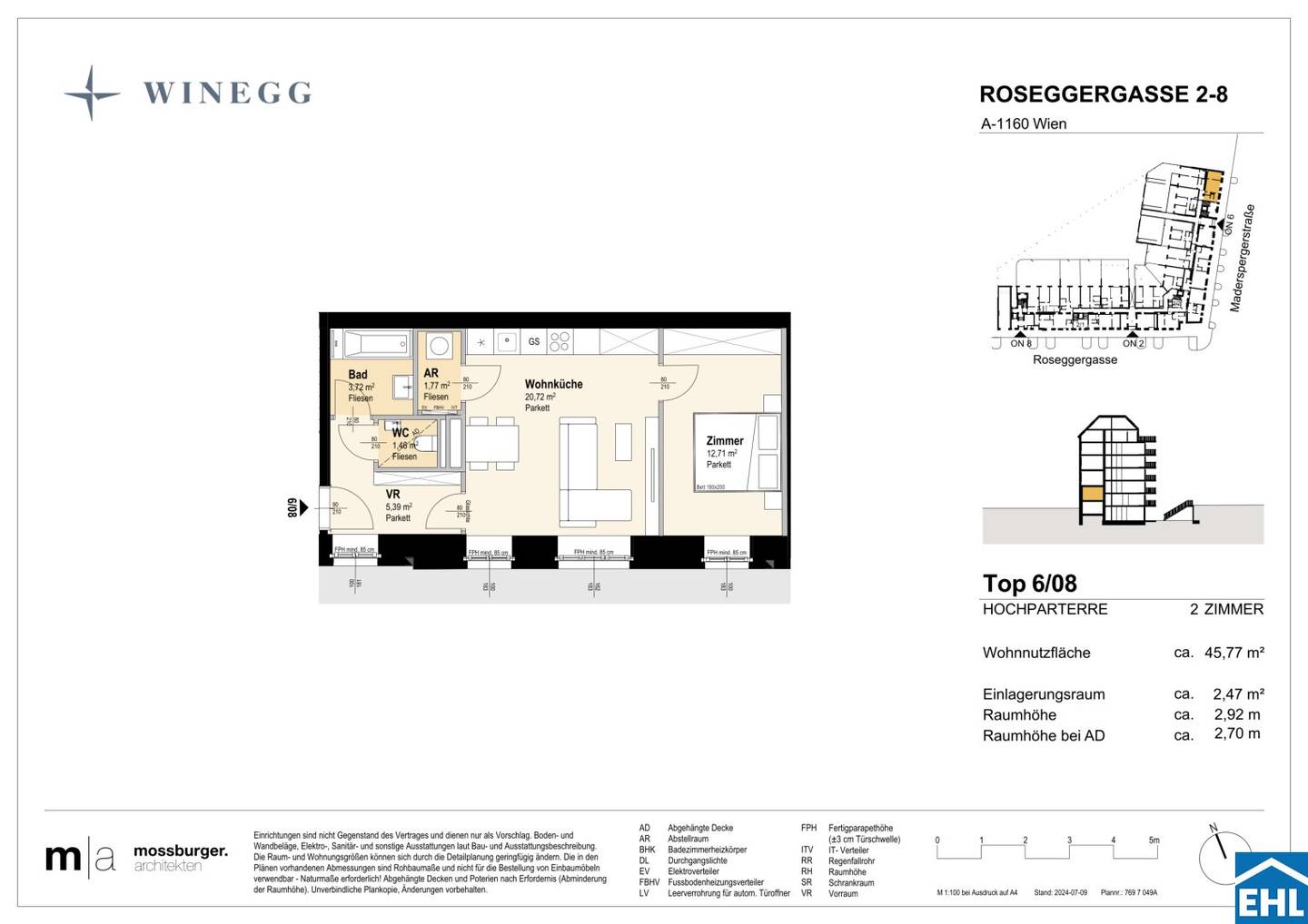 Vorsorgewohnung near Wilhelminenberg first occupancy