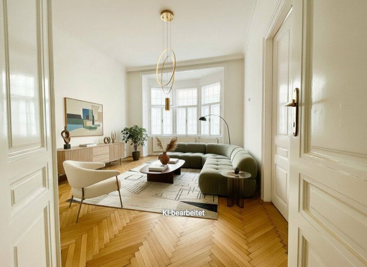 Historic style apartment modernized with balcony