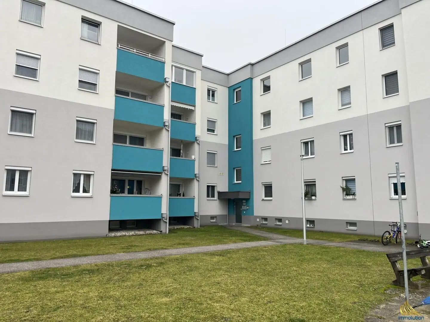 Partially renovated apartment with loggia and parking space