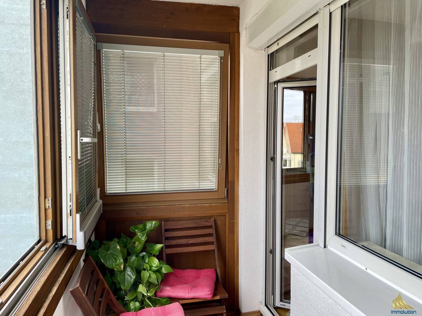 Wohnung nahe der PlusCity Balkon Wintergarten