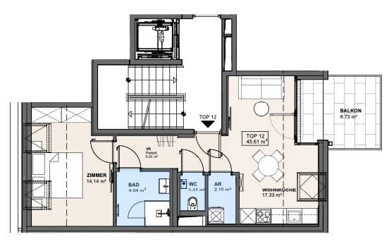 Top floor apartment Balcony First occupancy