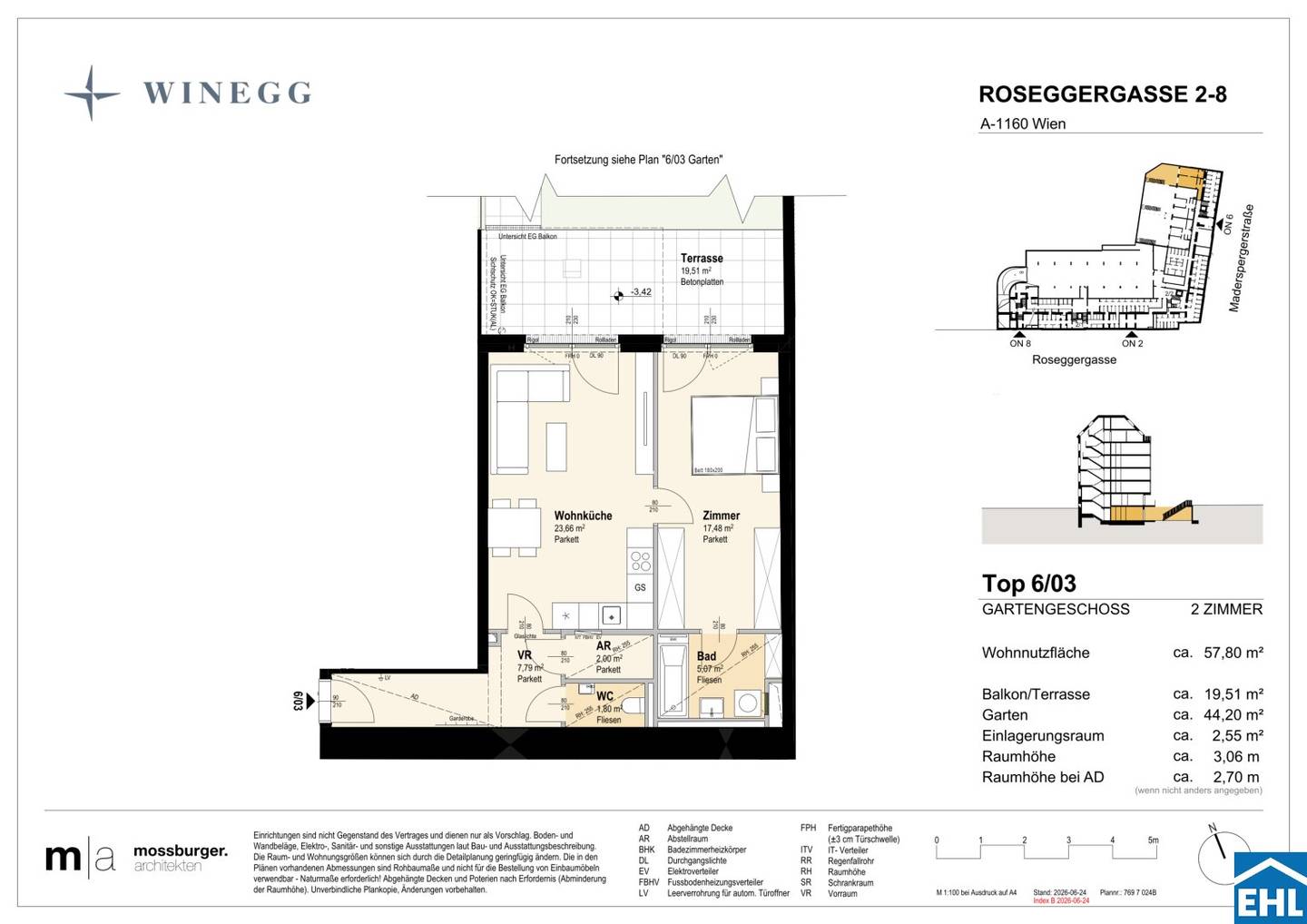 Wohnung with garden and terrace in Ottakring