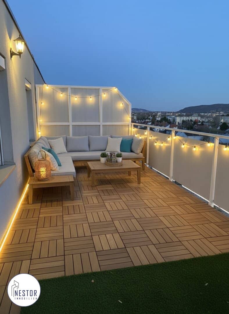Dachgeschosswohnung mit Terrassen und Fernblick