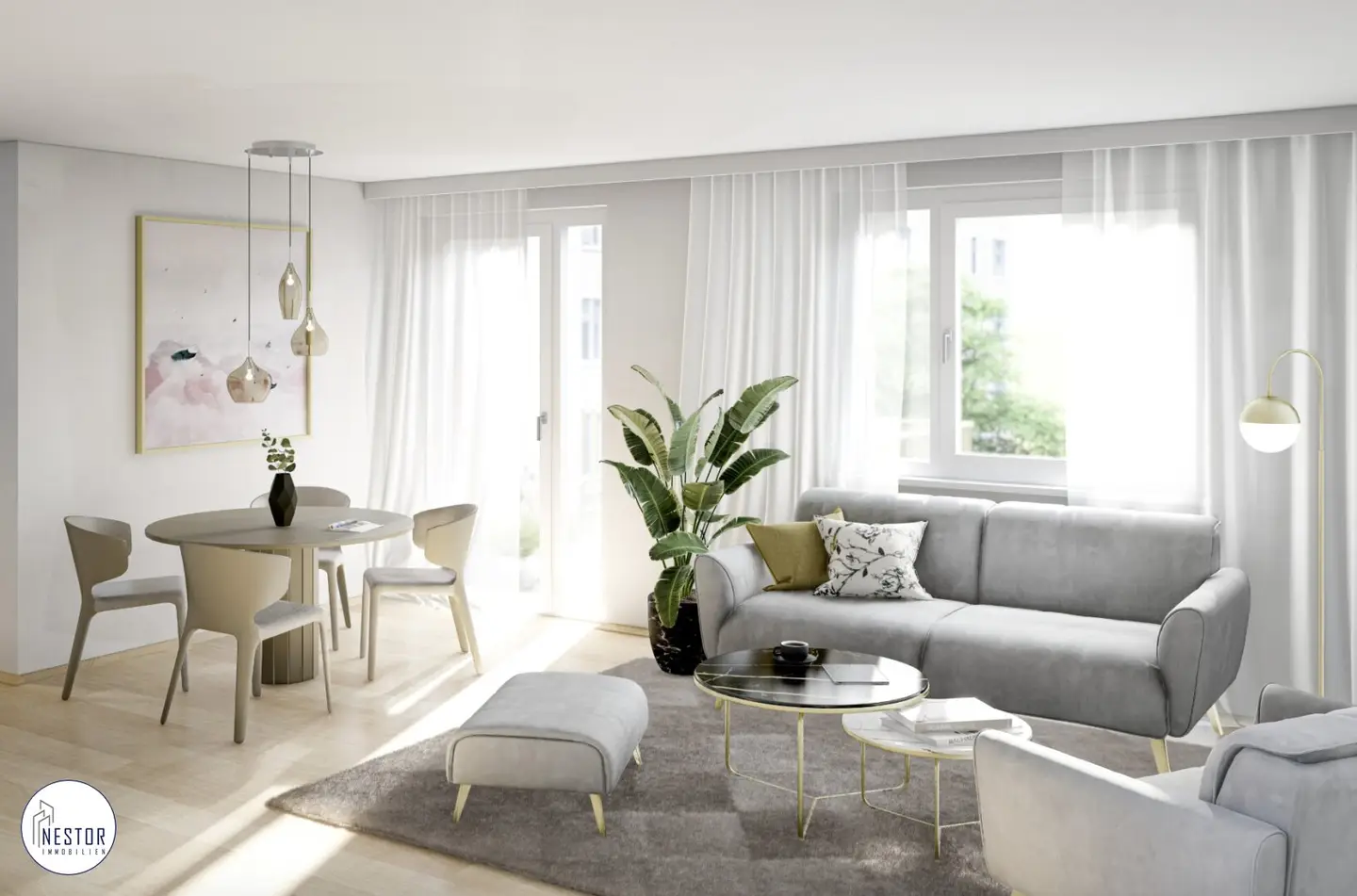 Investor apartment | Modern three room apartment with balcony near Alte Donau | Rented The German and English translate