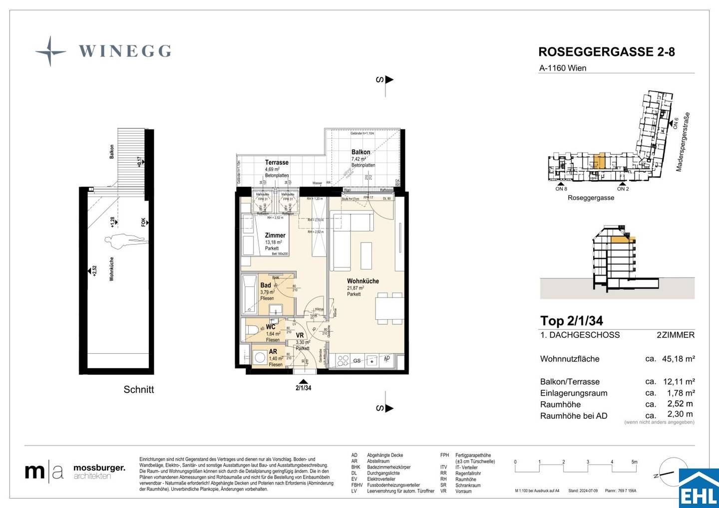 New build apartment near U3 with courtyard