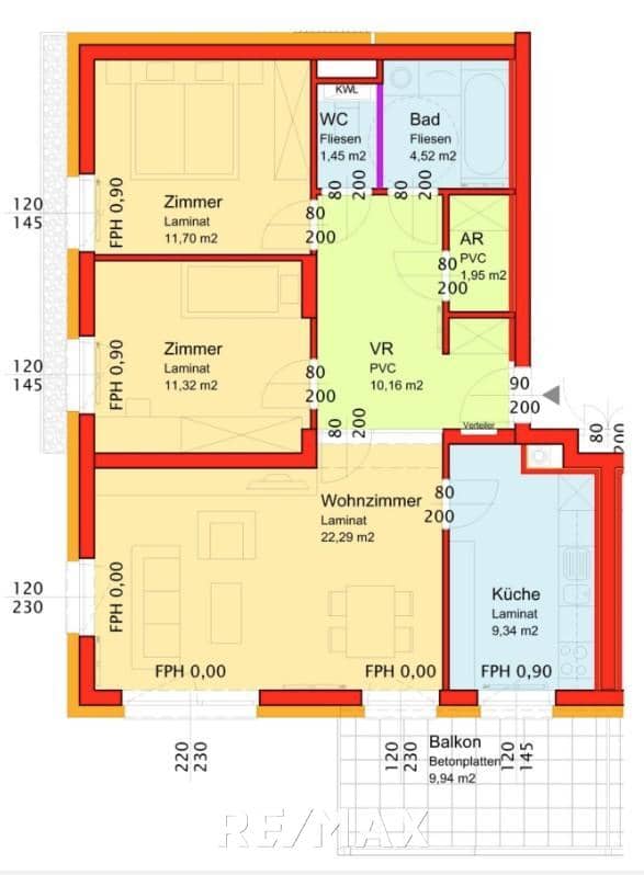 Hochneukirchen: Geförderte Genossenschaftswohnung mit Balkon, 72 m²