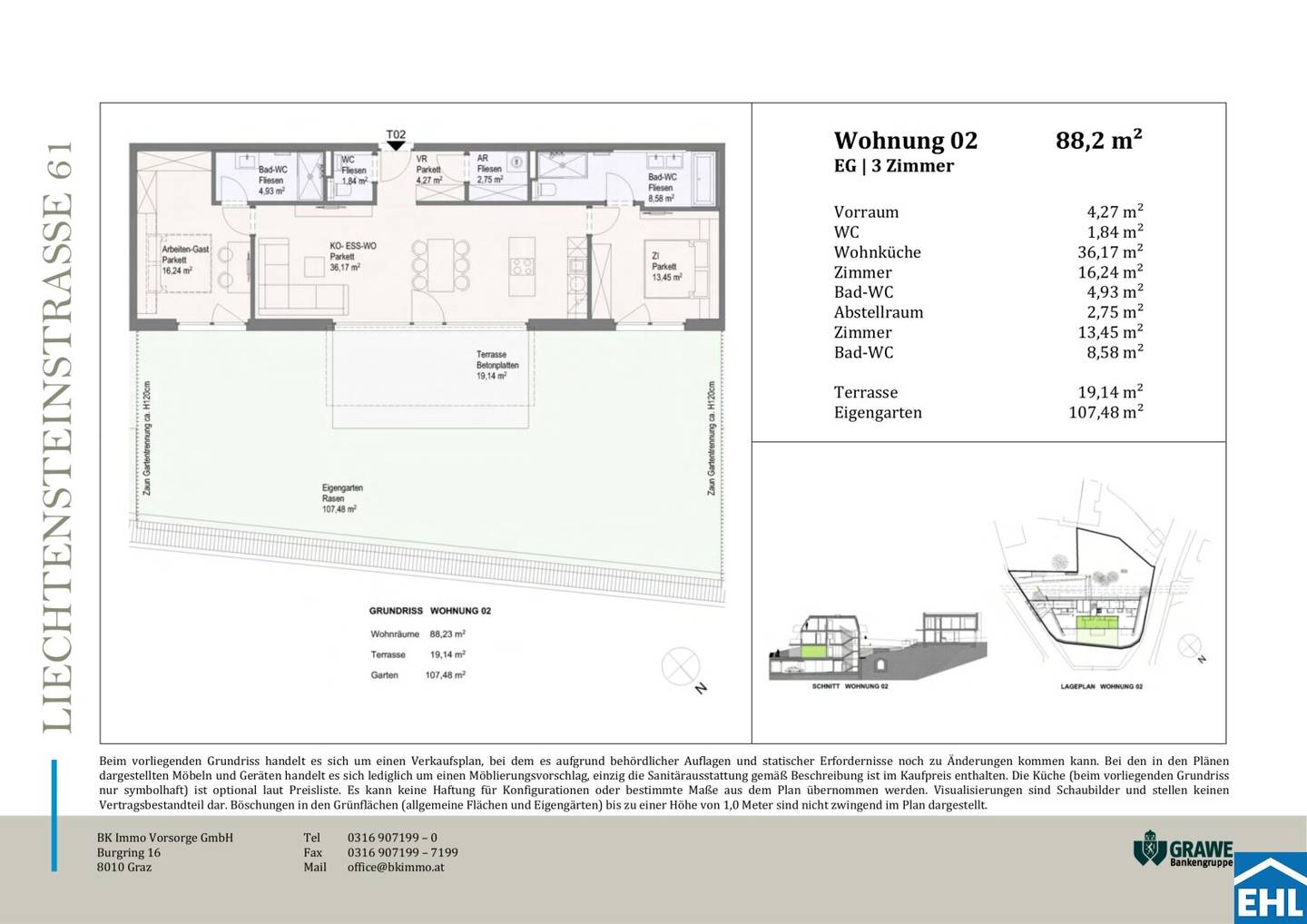 New build apartment with panoramic view and private garden