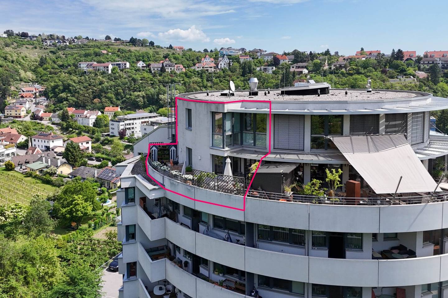 Dachgeschosswohnung mit Dachterrasse Kremstalblick