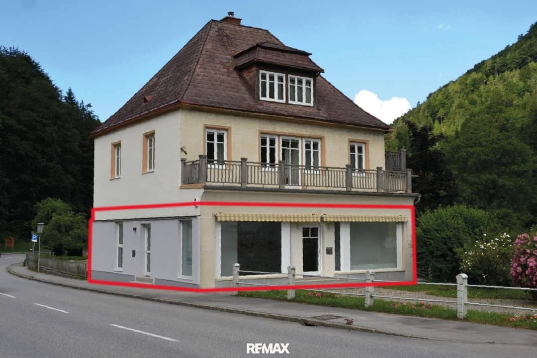 Geschäftslokal / Büro in Gaming – ca. 100 m², 2 Eingänge, Lager 15 m²