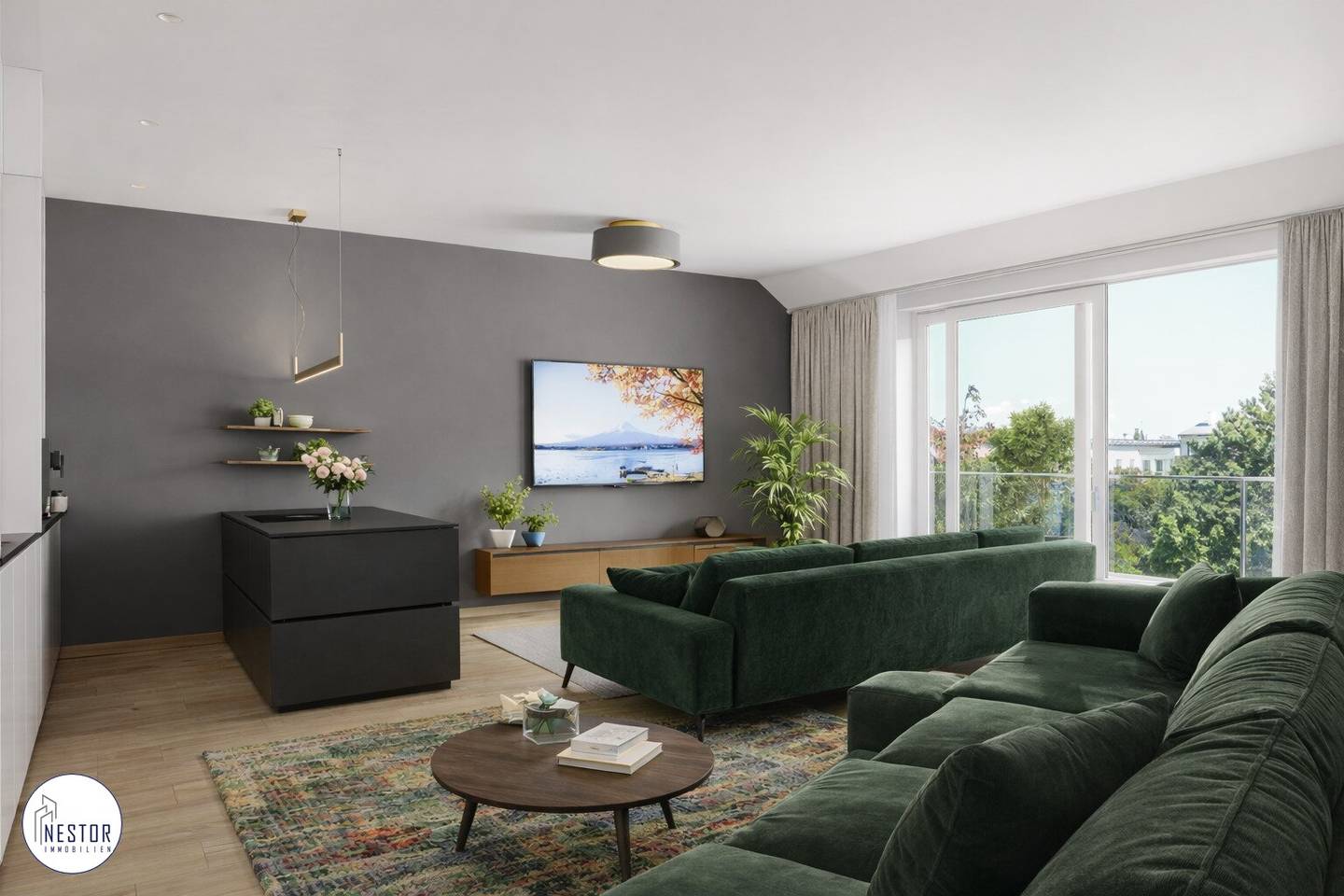 Commission free First occupancy Exclusive 3 room apartment with terrace and loggia in the heart of Liesing turnkey