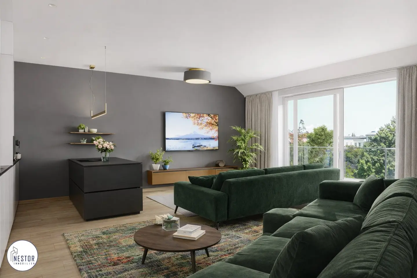 Commission free First occupancy Exclusive 3 room apartment with terrace and loggia in the heart of Liesing turnkey