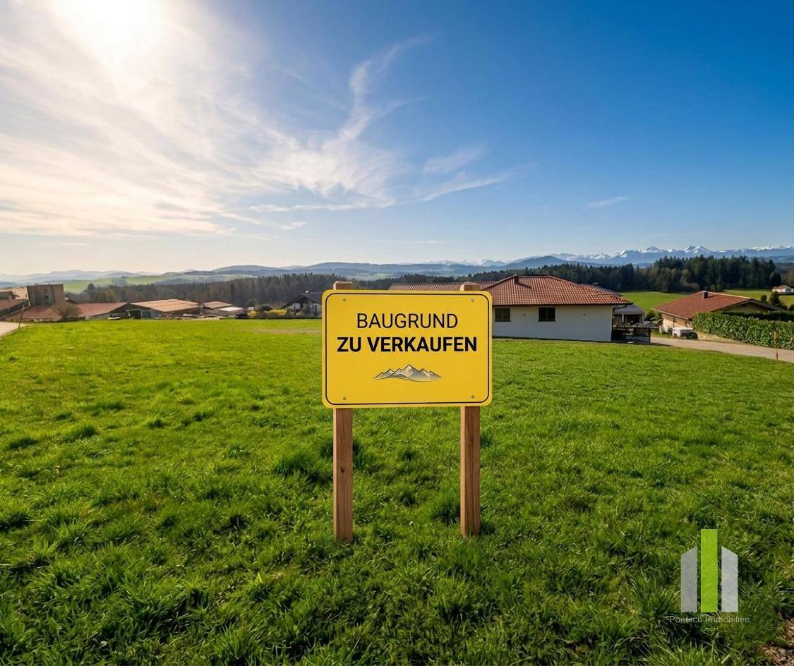 Sonniges Baugrundstück in Kirchberg bei Mattighofen mit Gebirgsblick