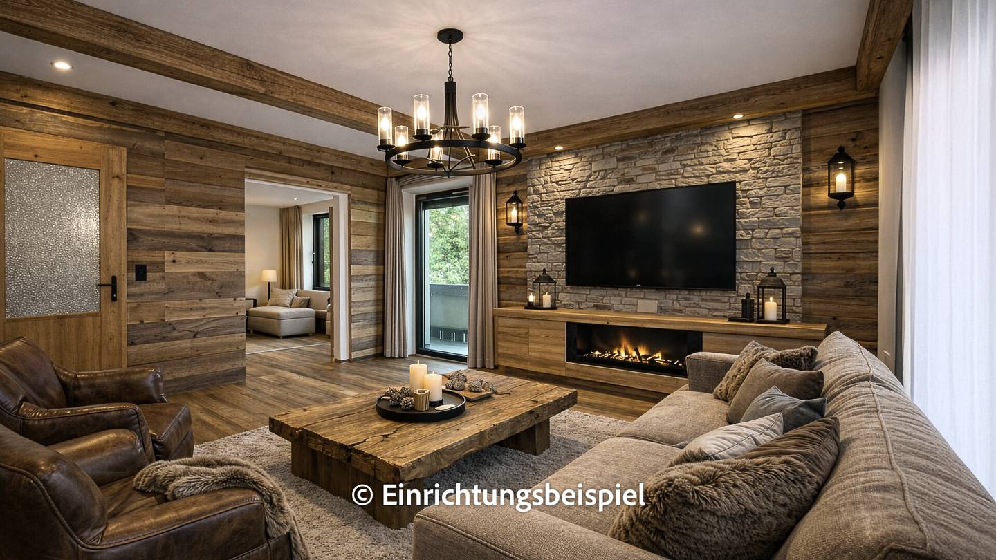 Wohnung im ersten Stock Balkon mit Bergblick