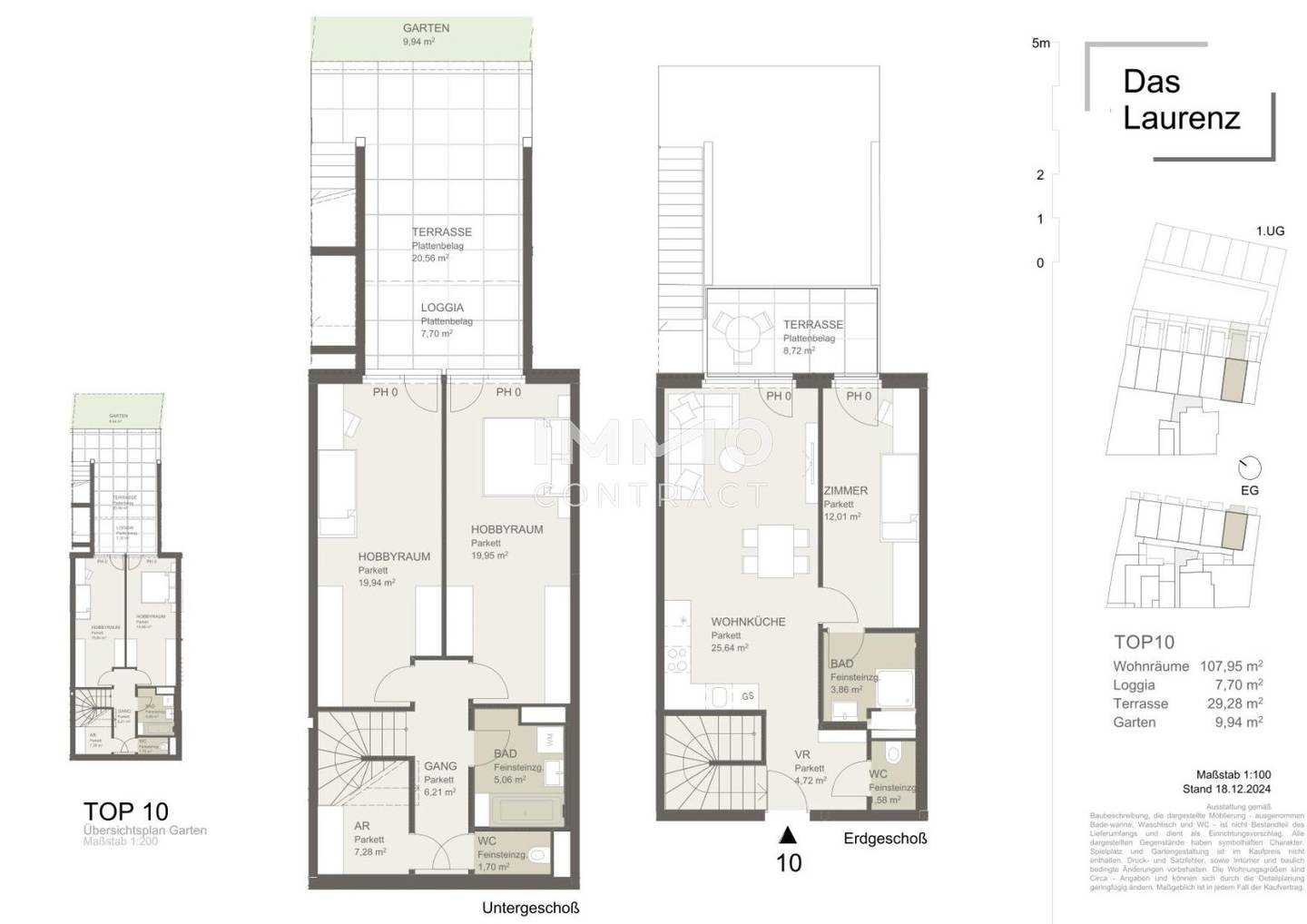 Brand new apartment with private garden and terraces