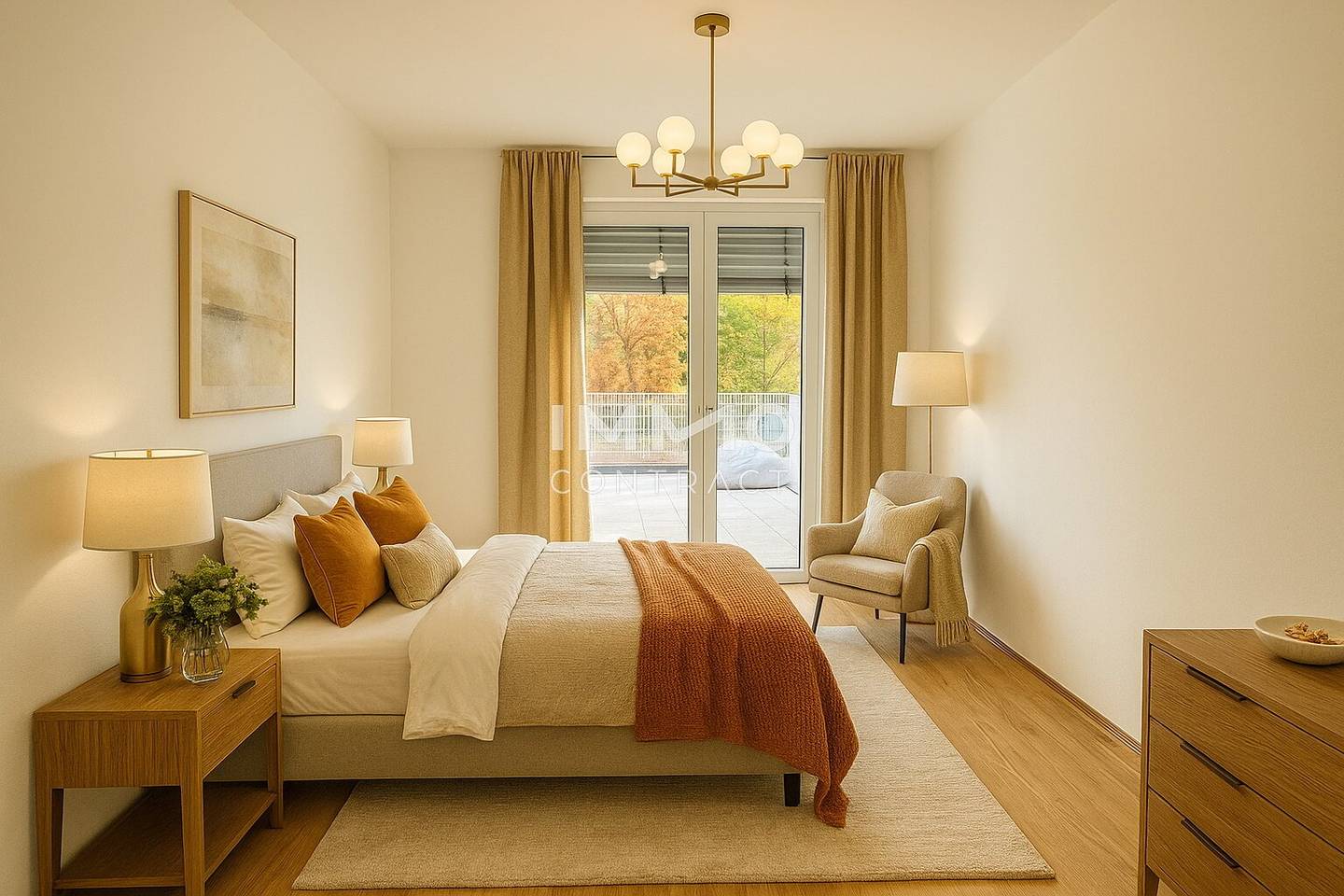 Apartment with own garden and two terraces
