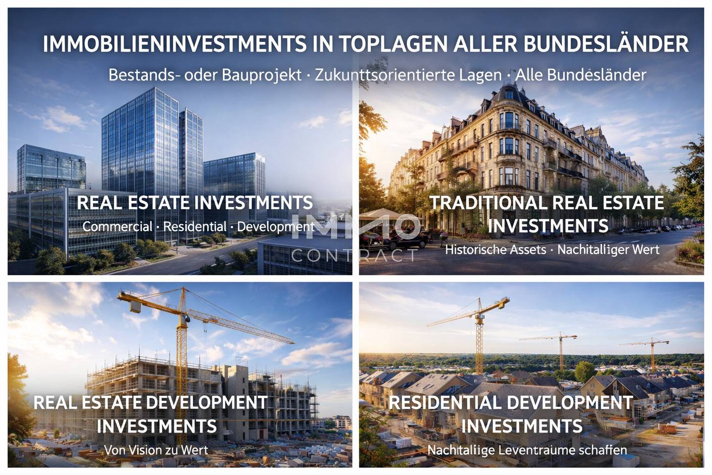 OFF MARKETS I Immobilieninvestments | Bestands- oder Bauprojekte | Zukunftsorientierte Lagen