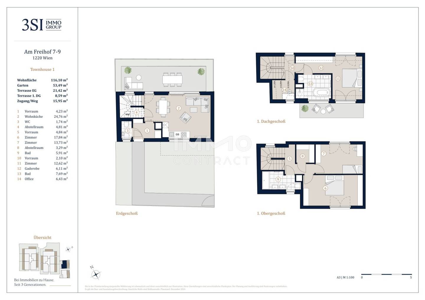 New apartment with private garden and terrace