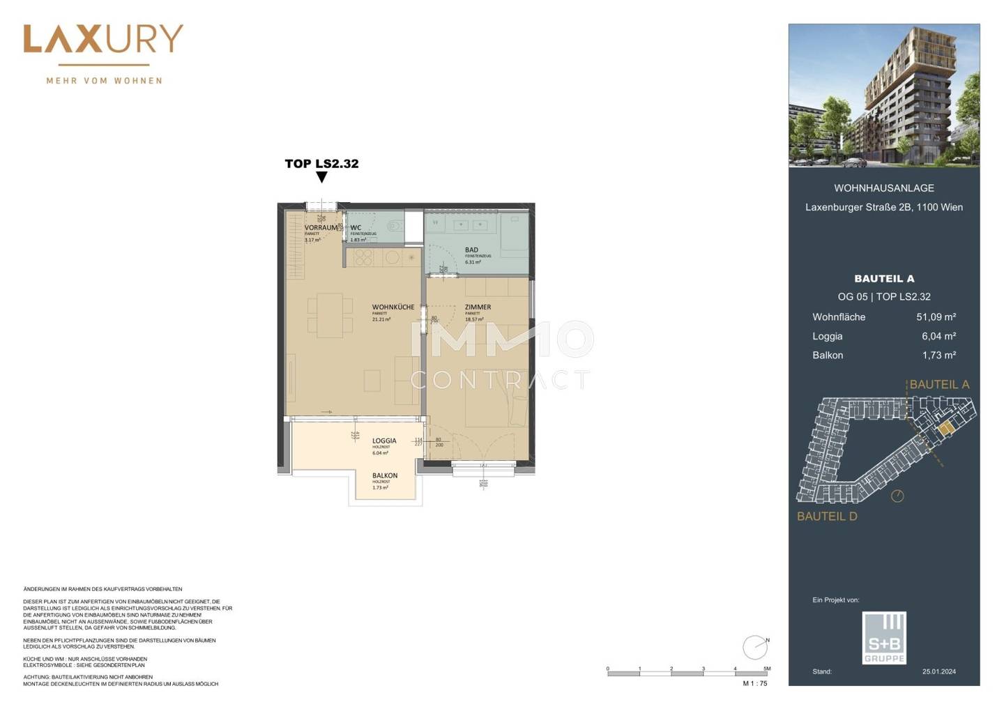 Apartment near Hauptbahnhof first occupancy loggia