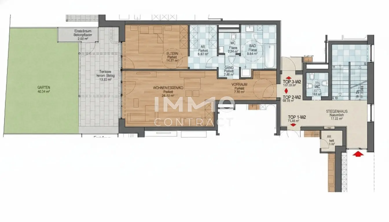 Neubauwohnung Erstbezug mit Garten und Terrasse