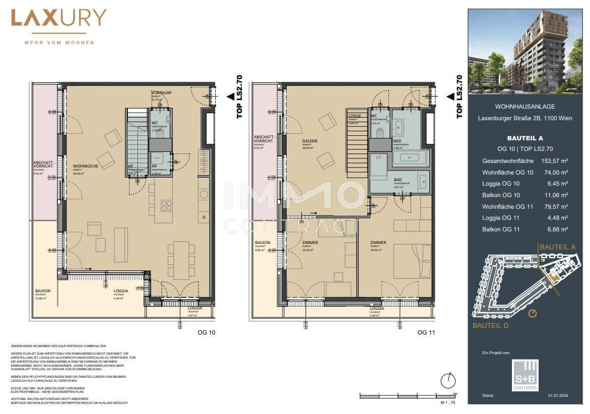 Apartment new build near main station balconies