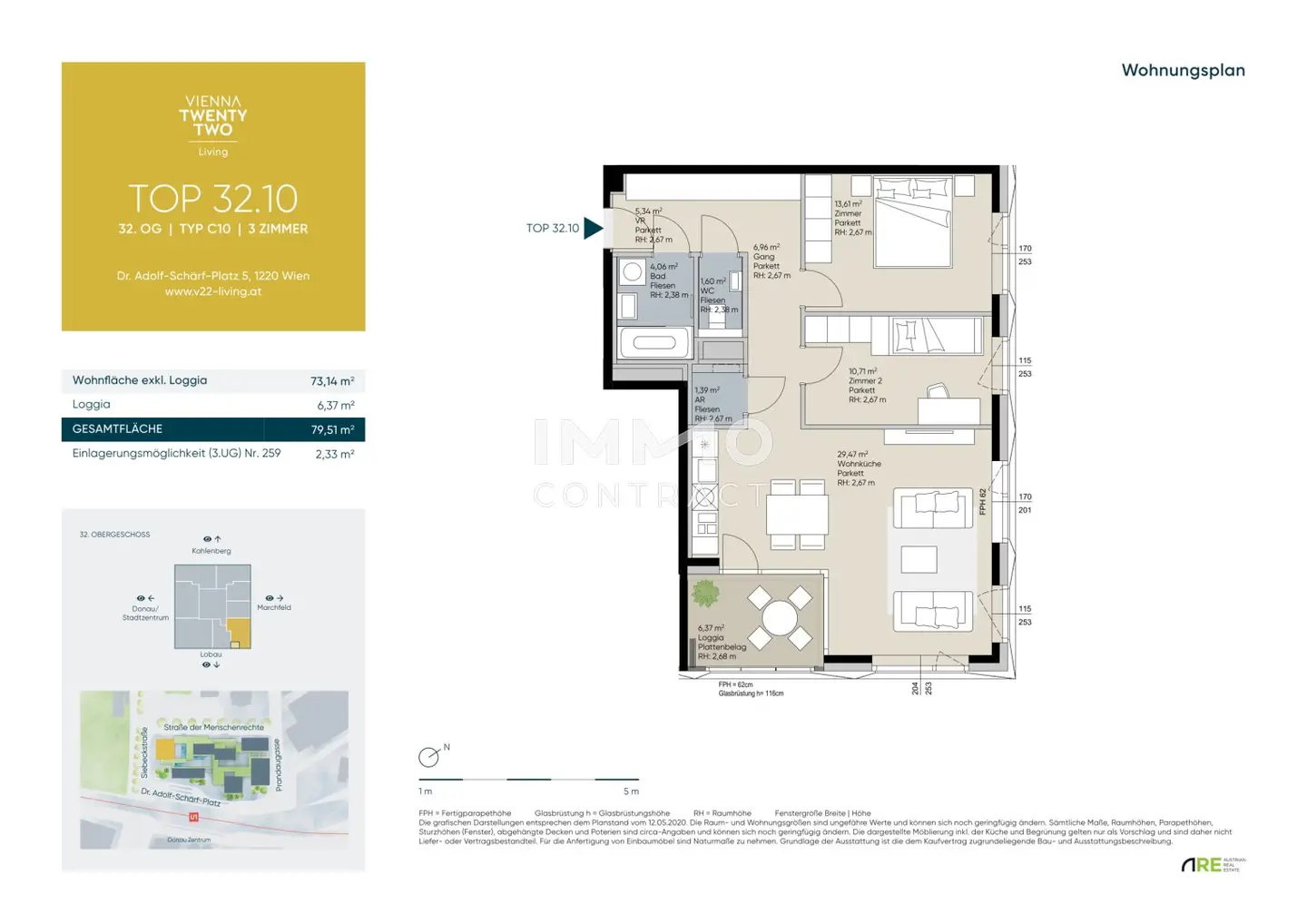 Wohnung with skyline view and rooftop pool