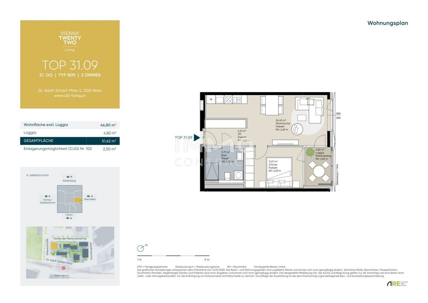 Etagenwohnung mit Loggia und Weitblick