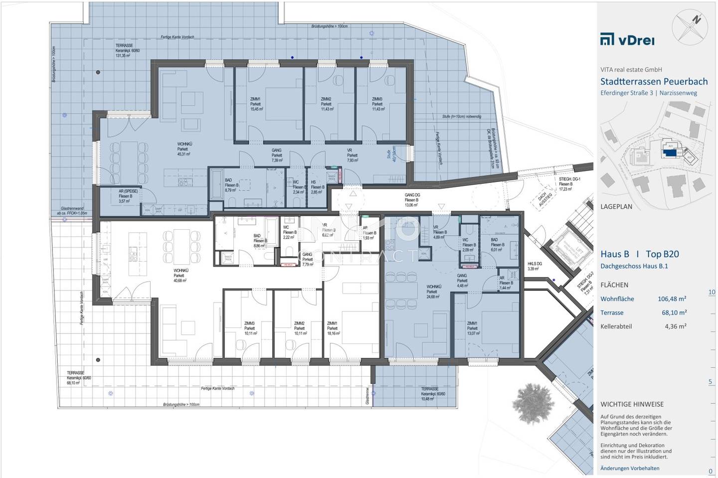 Dachgeschosswohnung Erstbezug Terrasse Glasfaser