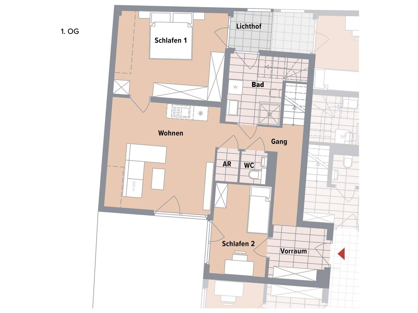 Maisonettewohnung Erstbezug Terrasse Galerieebene