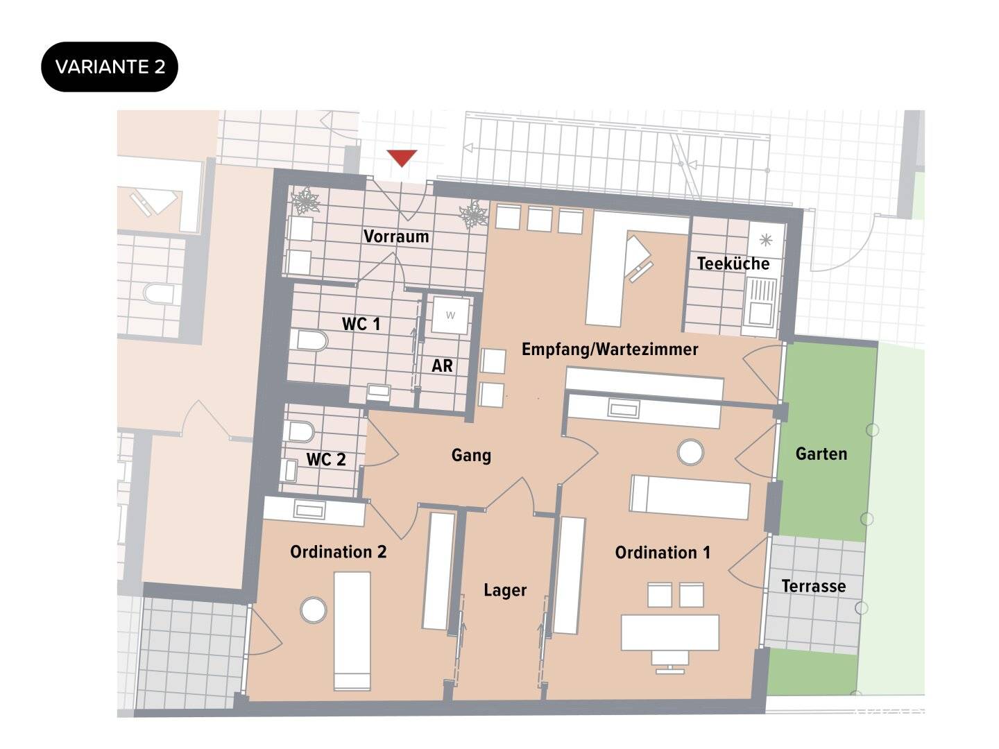 New Price First Occupancy Practice with Terrace Alternative Floor Plan Variant for Office in Liesing Commission Free