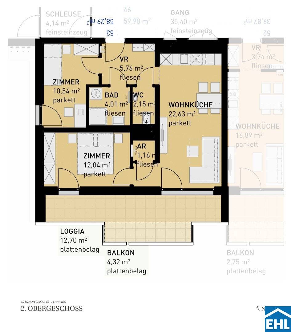 Living pleasure in Vienna's Simmering: condominiums with private outdoor space