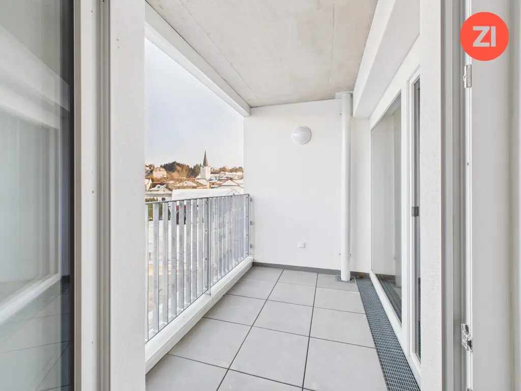 Geförderte 2-Zimmer-EG-Wohnung mit Balkon und Tiefgarage in Gallspach