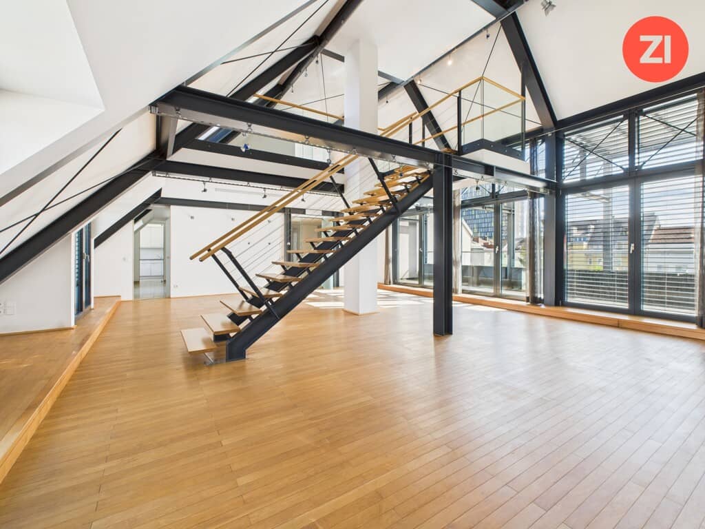 Penthouse with generous south facing terraces and sauna