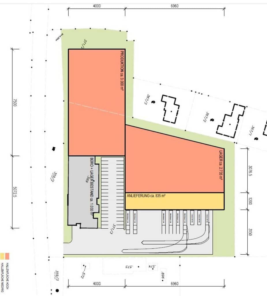 Wohnung halls and office spaces in the industrial area | de not allowed but placeholder