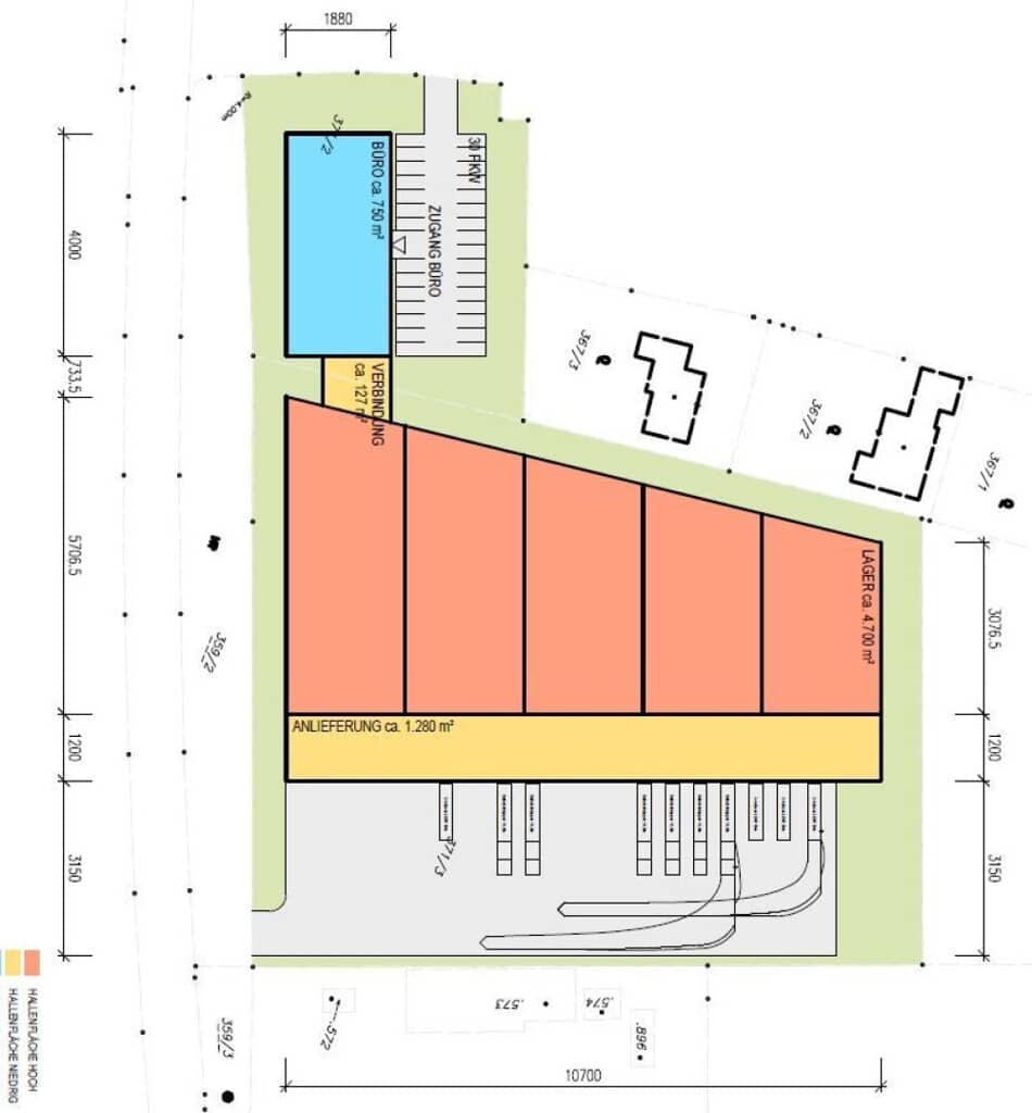Wohnung halls and office spaces in the industrial area | de not allowed but placeholder