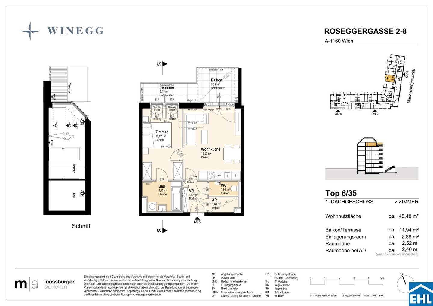 Top floor apartment brand new balcony and panoramic view