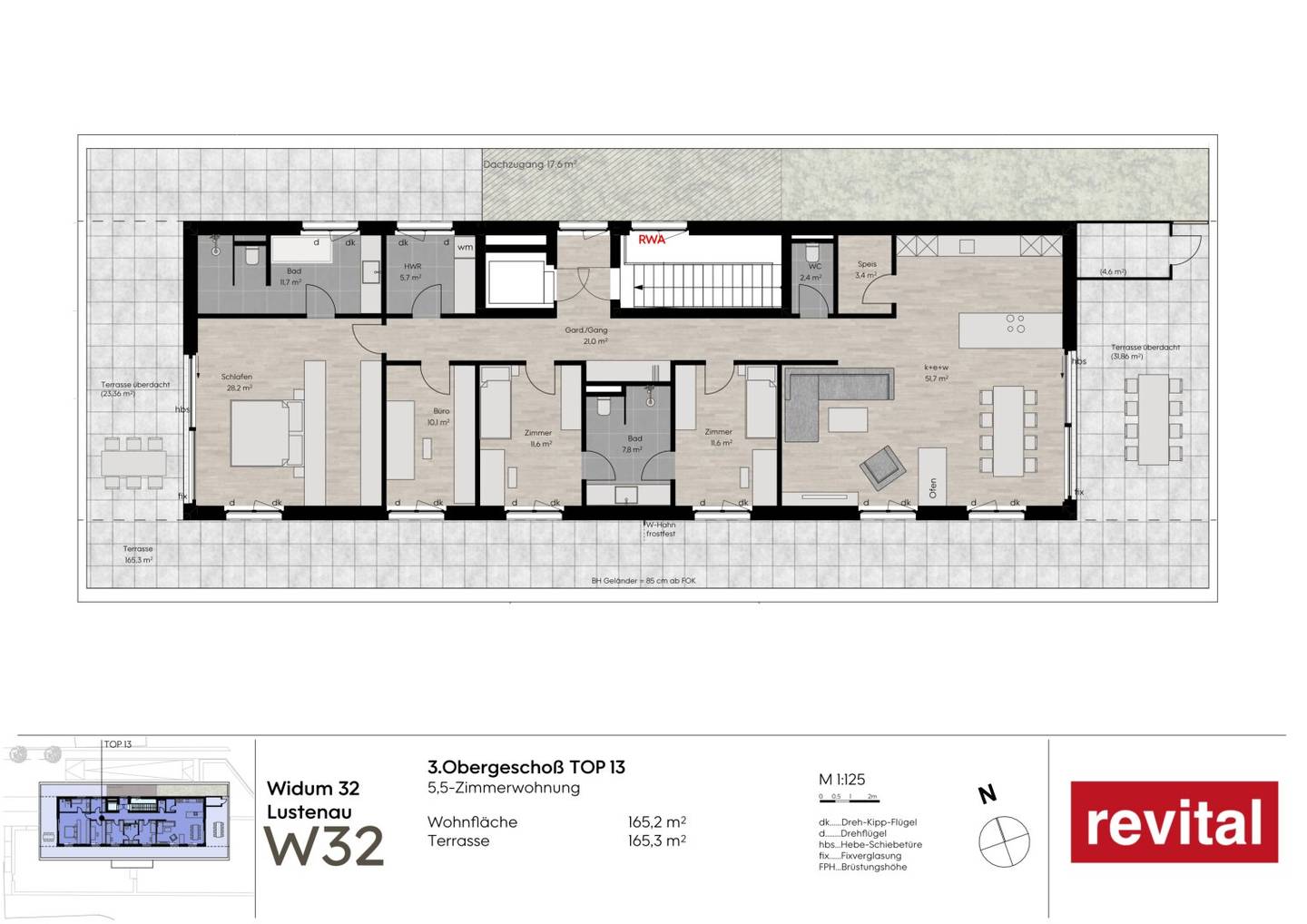 Widum 32 - Penthousewohnung in ruhiger Zentrumslage von Lustenau