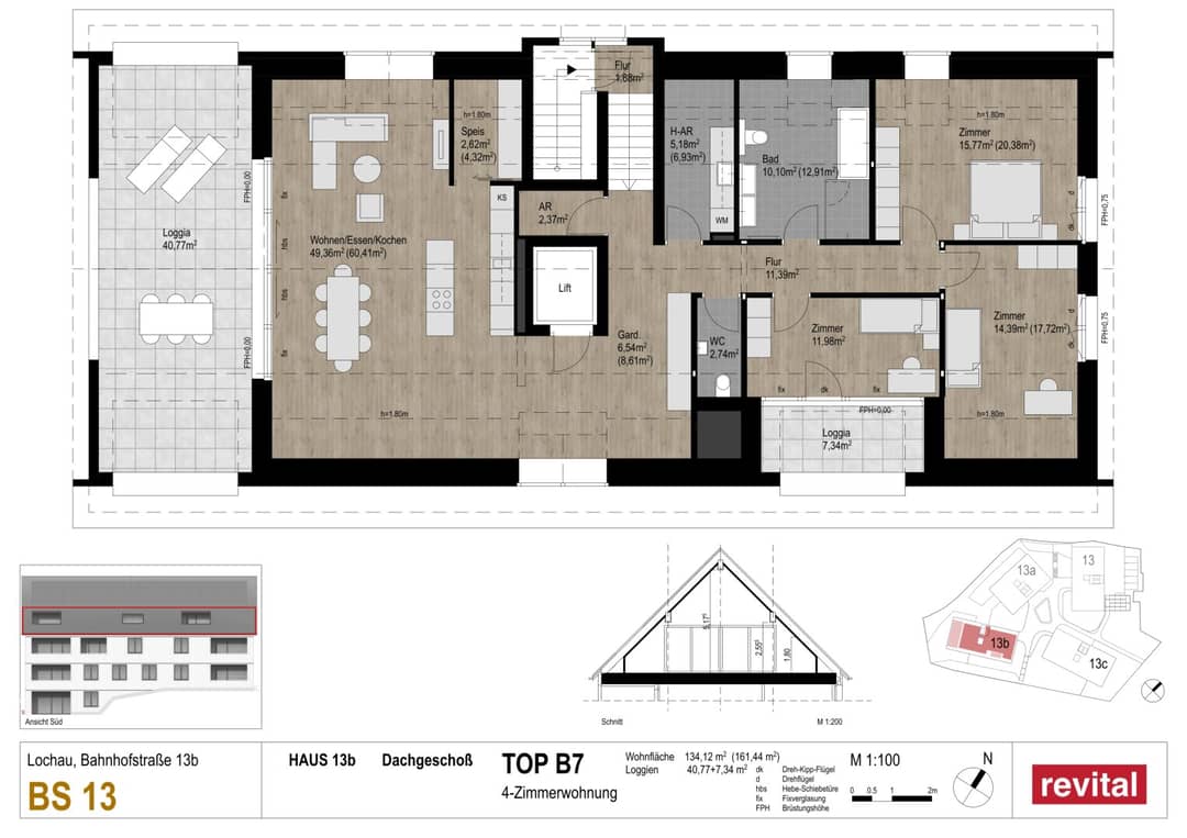 Dachgeschosswohnung Lochau 161m²