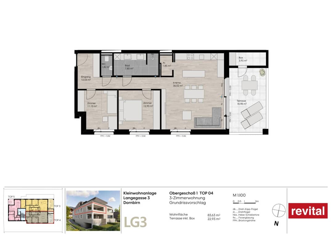 3-Zimmer-Terrassenwohnung Dornbirn