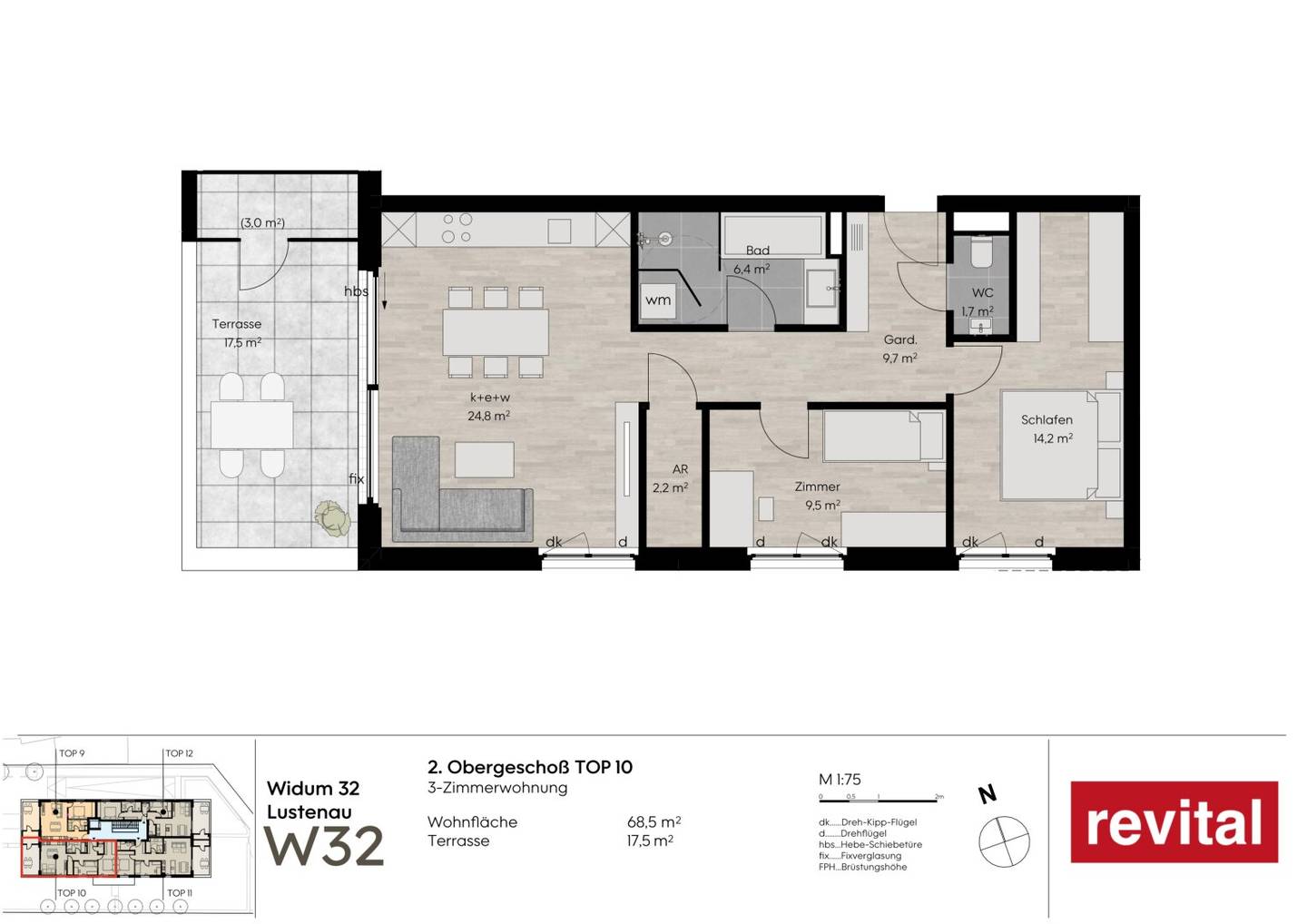Wohnung Neubau Erstbezug Westterrasse Abendsonne